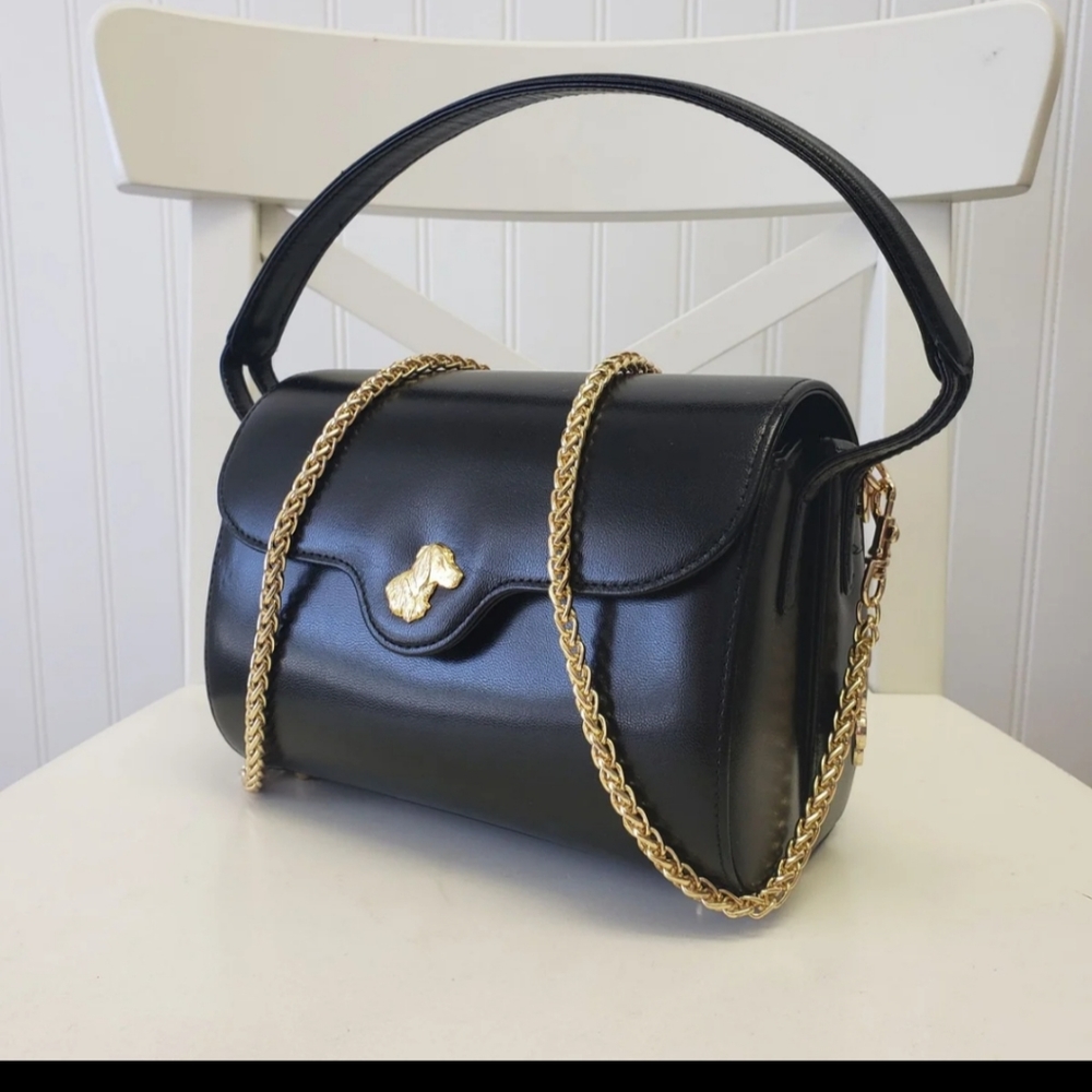 Kitamura Motomachi bag purse w dog hardware